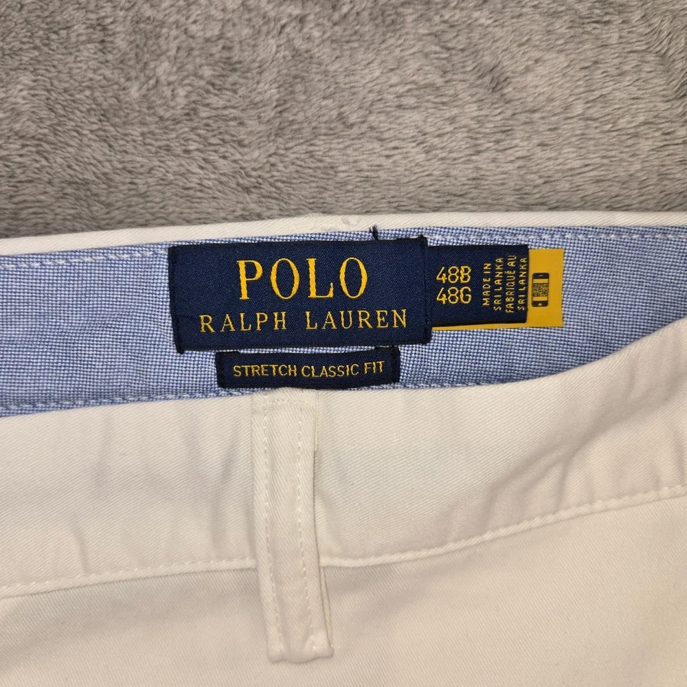 Polo Ralph Lauren Mens White Stretch Classic Fit Chino Shorts 48 NEW